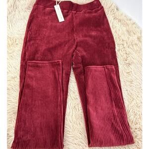 Chocolate USA Burgundy Corduroy Pull On Pants NWT Small